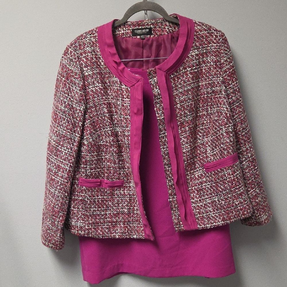 John Myer Vintage Suite Tweed Blazer With Skirt